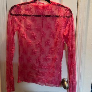 SOLD NWT Free People Lady Lux Layering Top in Hot Pink! Size M